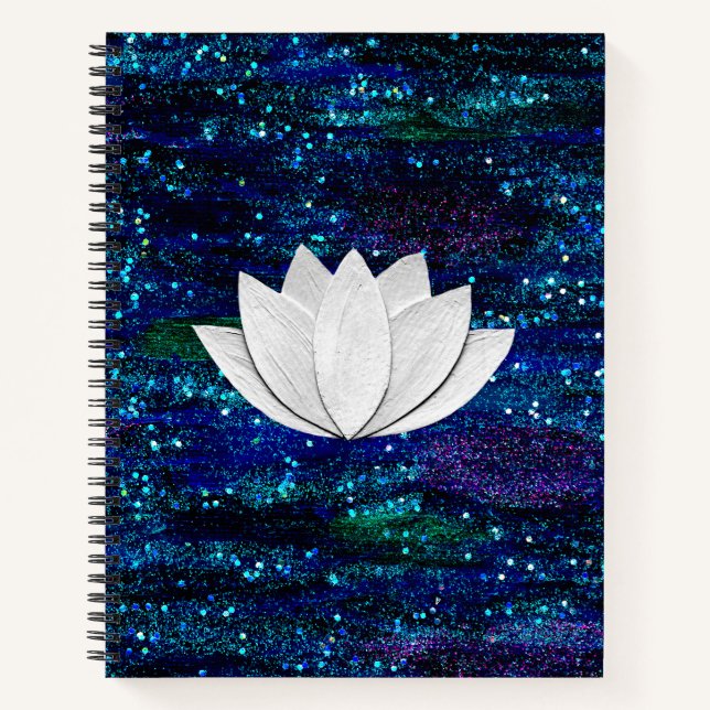 Lotus Blume Galaxy Notebook Notizbuch (Vorderseite)