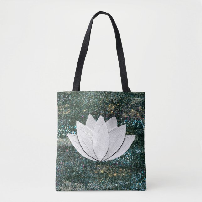 Lotus Blume Galaxy Tote Bag (Vorderseite)