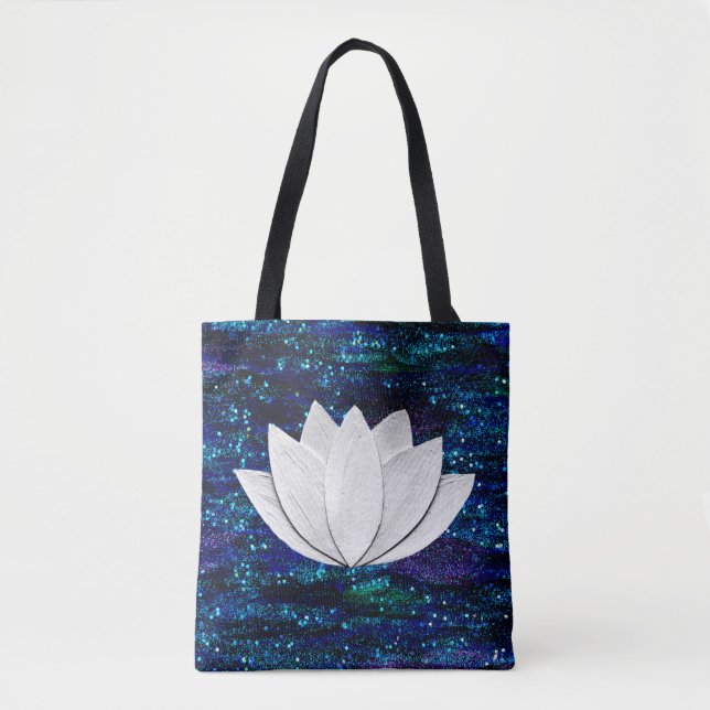 Lotus Blume Galaxy Tote Bag (Vorderseite)