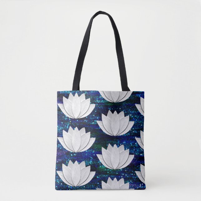 Lotus Blume Galaxy Tote Bag (Vorderseite)