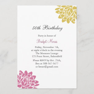 Lotus Blume Geburtstag Einladung