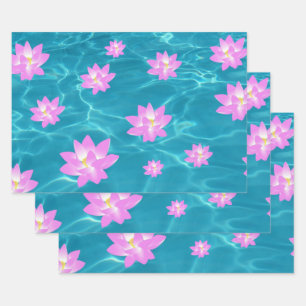 Lotus Blume Geschenkpapier Set