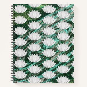 Lotus Blume Green Galaxy Notebook Notizbuch