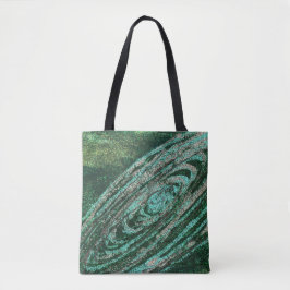 Lotus Blume Green Galaxy Tote Bag