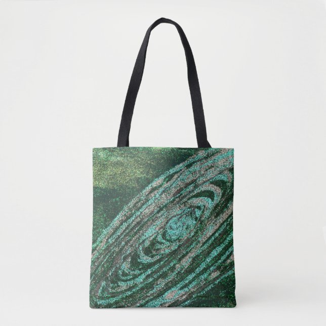 Lotus Blume Green Galaxy Tote Bag (Vorderseite)