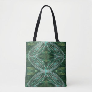 Lotus Blume Green Galaxy Tote Bag