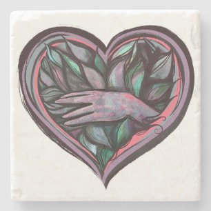 Lotus Blume Hand Goddess Power Steinuntersetzer