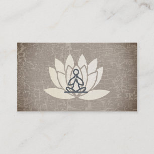 Lotus Blume   Hand   Yoga Sitting Pose   Lehrer Visitenkarte