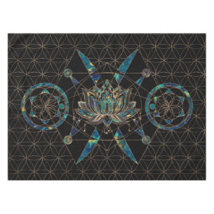 Lotus-Blume - Heilige Geometrie Tischdecke