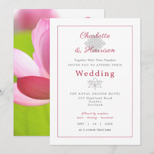 Lotus Blume Hindu Karma Symbol Wedding Einladung