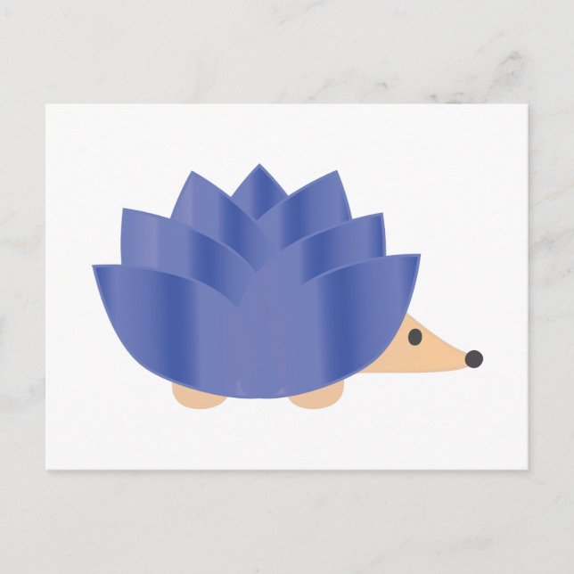 Lotus Blume Igel Feiertagspostkarte (Vorderseite)