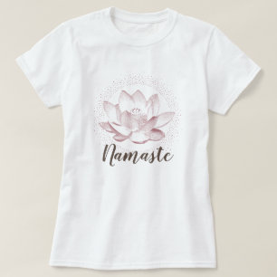 Lotus Blume Illustration Yoga Namaste Wellness T-Shirt