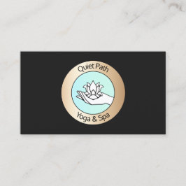Lotus Blume in Hand Natürliche Schönheit und Gesun Visitenkarte