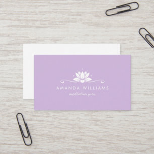 Lotus Blume Lavander minimalistisch beruflich Visitenkarte