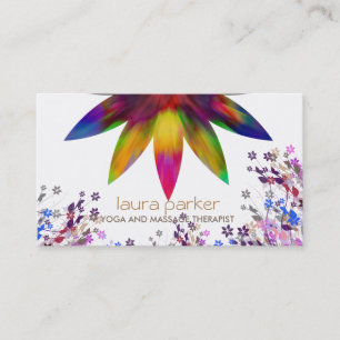 Lotus-Blume-Logo für Wasserfarben Yoga Heilung Visitenkarte
