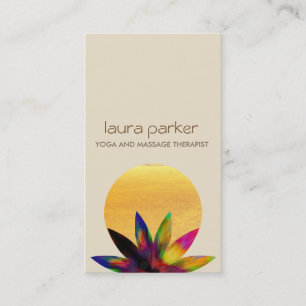Lotus-Blume-Logo für Wasserfarben Yoga Heilung Visitenkarte
