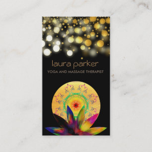 Lotus-Blume-Logo für Wasserfarben Yoga Heilung Visitenkarte