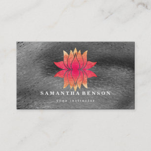 Lotus Blume Logo Yoga Business Card Visitenkarte