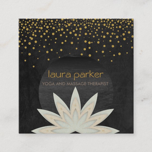 Lotus Blume Lotus Quadratische Visitenkarte (Vorderseite)