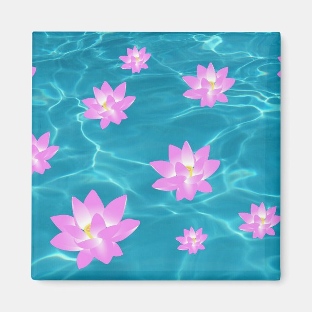 Lotus Blume Magnet (Vorne)