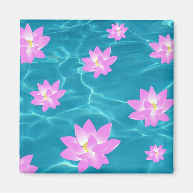 Lotus Blume Magnet (Vorne)