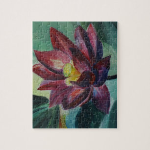 Lotus Blume Malerei Foto Puzzle mit Geschenkboxen