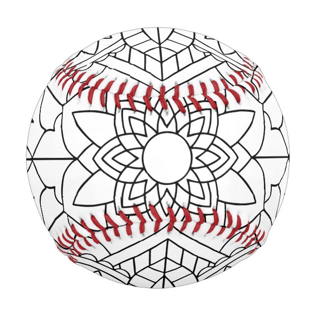 Lotus Blume Mandala Baseball (Vorderseite)