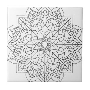 Lotus Blume Mandala Fliese