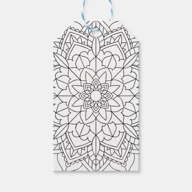 Lotus Blume Mandala Geschenkanhänger (Vorderseite)
