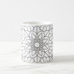 Lotus Blume Mandala Kaffeetasse