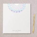 Lotus Blume Mandala Notizblock<br><div class="desc">Einzigartiges künstlerisches Design mit Imitat-Folie Lotus mandala. Großartiges Design für einen Energiearbeiter, einen Berater-Life-Coach und vieles mehr.</div>