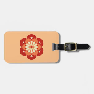 Lotus Blume Mandala, Pastel und Mandarin Orange Gepäckanhänger