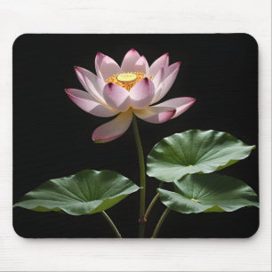 Lotus Blume mit Blätter der digitalen Kunst Mousepad