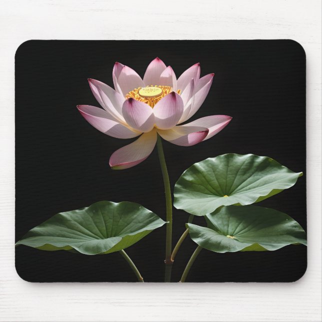 Lotus Blume mit Blätter der digitalen Kunst Mousepad (Vorne)