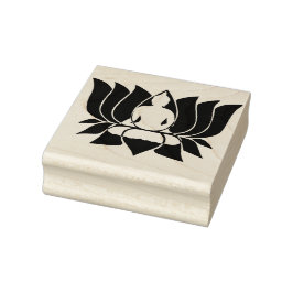 Lotus-Blume mit Buddha Gummistempel