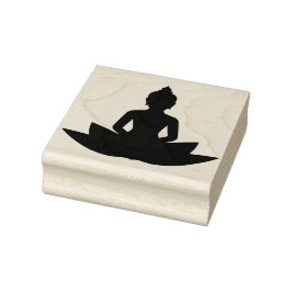 Lotus-Blume mit Buddha Gummistempel