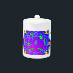 Lotus Blume mit Yoga-Posen<br><div class="desc">Eine farbenfrohe Gestaltung einer Lotus-Blume und einige Yoga-Positionen, Asanas. Maßgeschneiderte Teelöffel. Geschenkidee.</div>