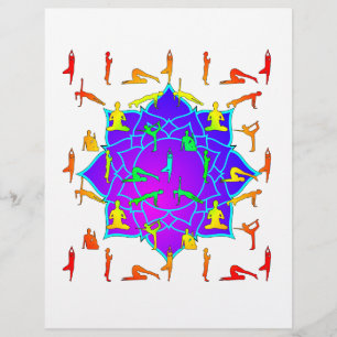 Lotus Blume mit Yoga-Posen