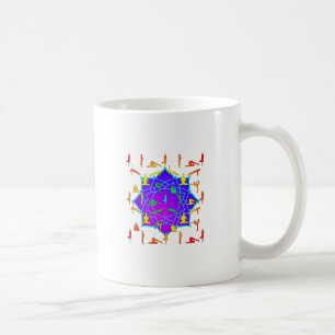 Lotus Blume mit Yoga-Posen Tasse