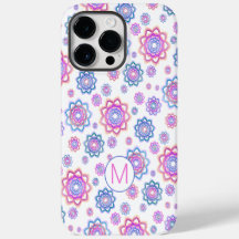 Lotus Blume Monogram Einfach rosa Pastellgrün