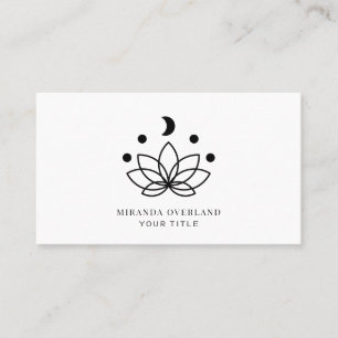 Lotus Blume Moon Business Card Visitenkarte