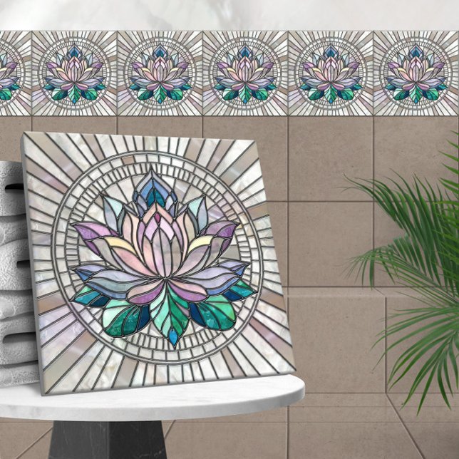 Lotus Blume Mosaik Art Fliese (Von Creator hochgeladen)