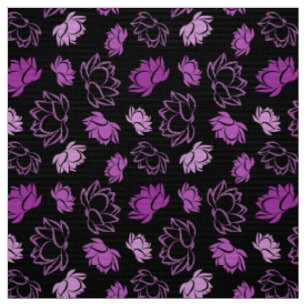 Lotus-Blume Muster in Lila Farbe Stoff