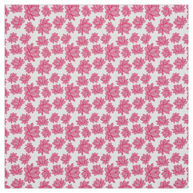 Lotus Blume Muster in rosa Farbe Stoff (Muster)