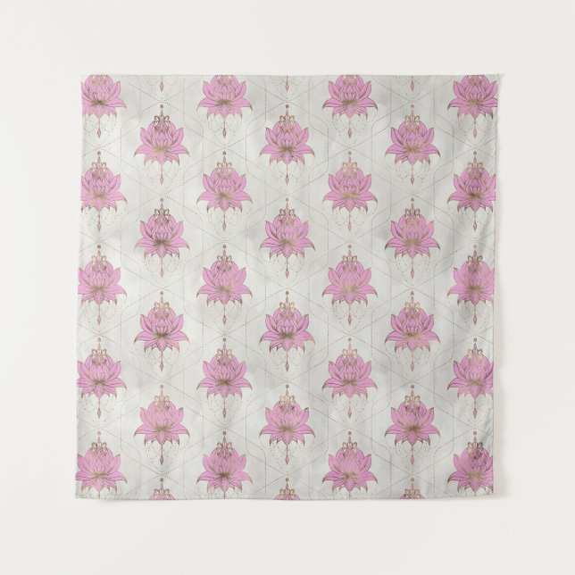 Lotus-Blume-Muster - Pasten Wandteppich (Vorderseite)