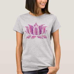 Lotus Blume Namaste in Purpur Zen T-Shirt