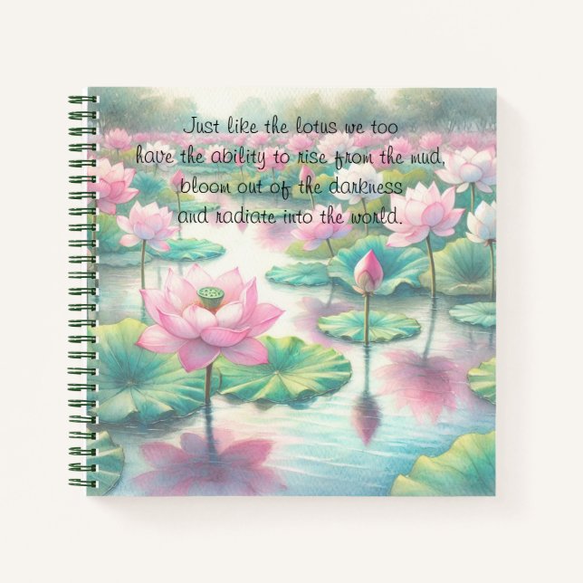 Lotus-Blume Notizbuch (Vorderseite)