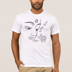 Lotus Blume Om Mani Padme Hum Black T-Shirt
