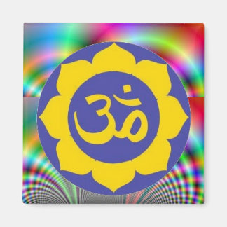 Lotus Blume - Om-Meditation Magnet