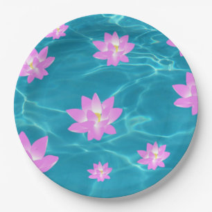 Lotus Blume Pappteller